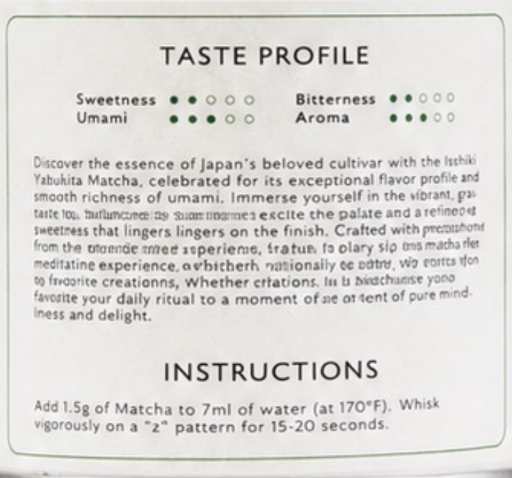 Isshiki Yabukita Single Cultivar Matcha Powder
